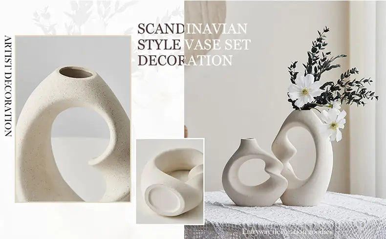 Nordic Serenity Ceramic Vases