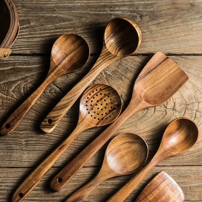 Natural Wood Tableware Spoon Ladle